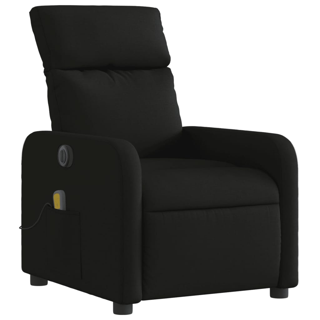 Fauteuil de massage inclinable électrique Noir Tissu Fauteuils vidaXL   