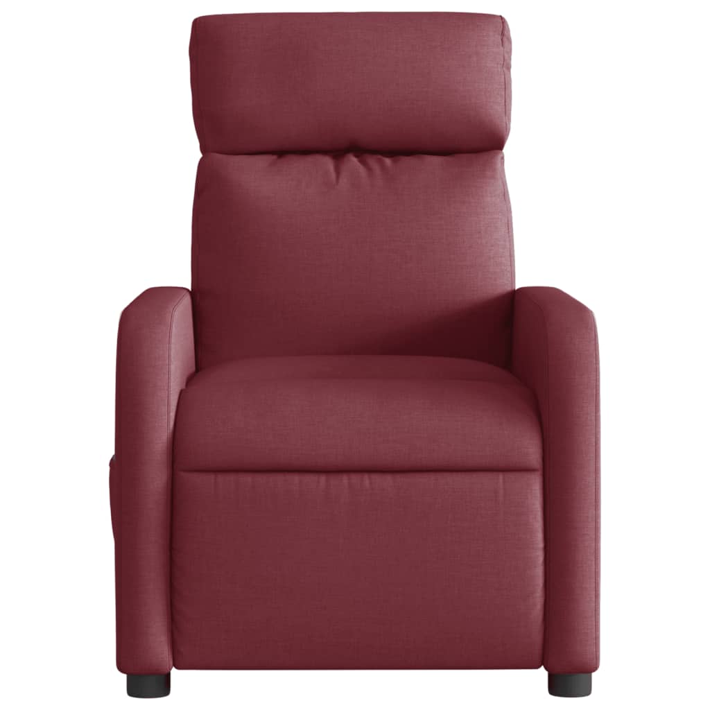 Fauteuil de massage inclinable électrique Rouge bordeaux Tissu Fauteuils vidaXL   