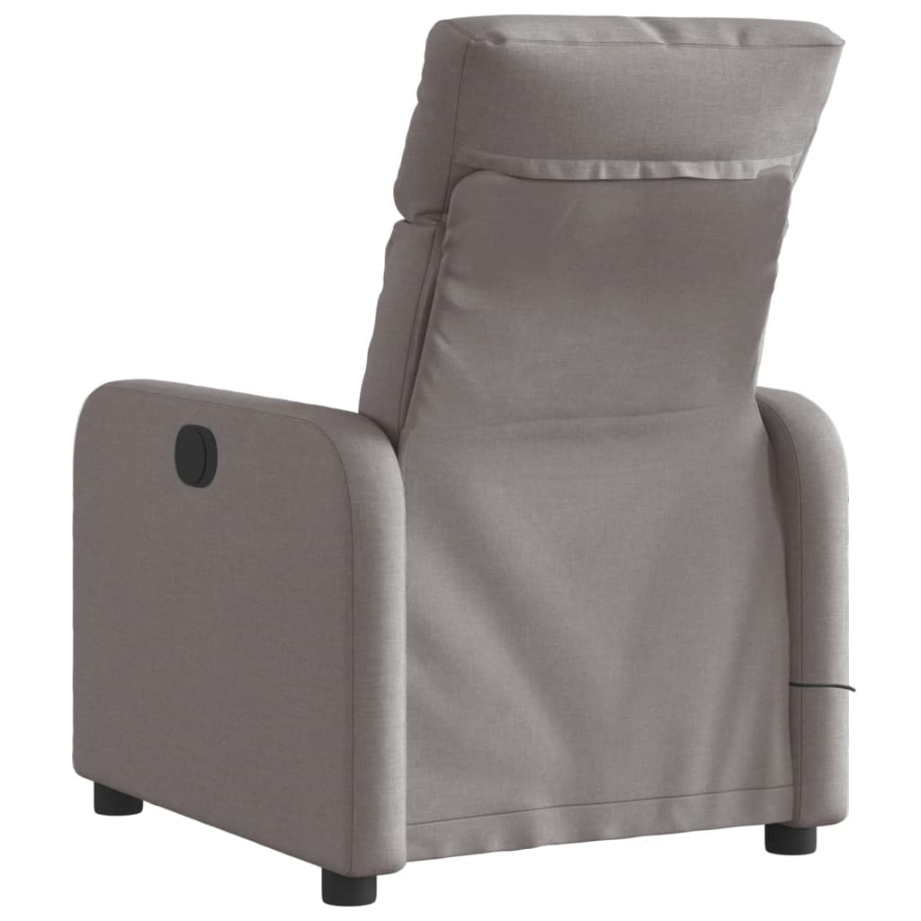 Fauteuil de massage inclinable électrique Taupe Tissu Fauteuils vidaXL   