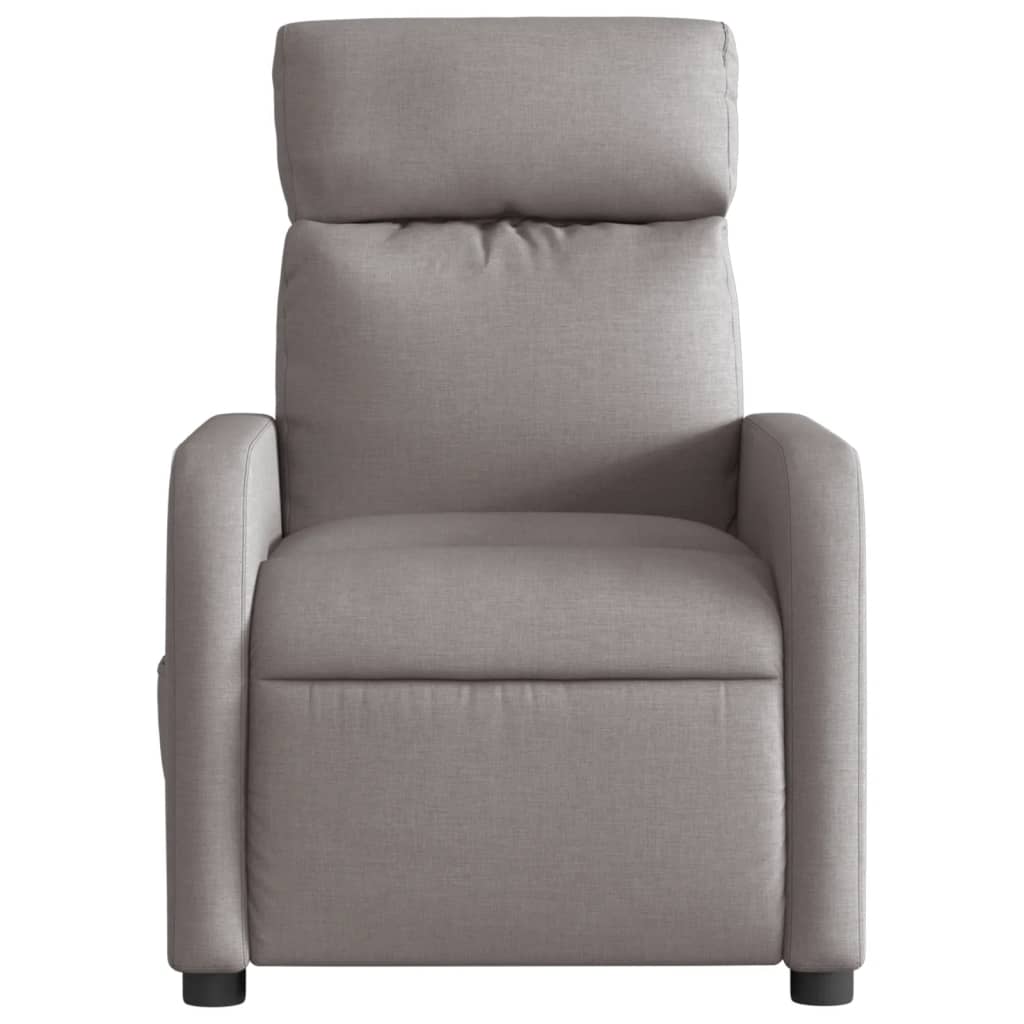 Fauteuil de massage inclinable électrique Taupe Tissu Fauteuils vidaXL   