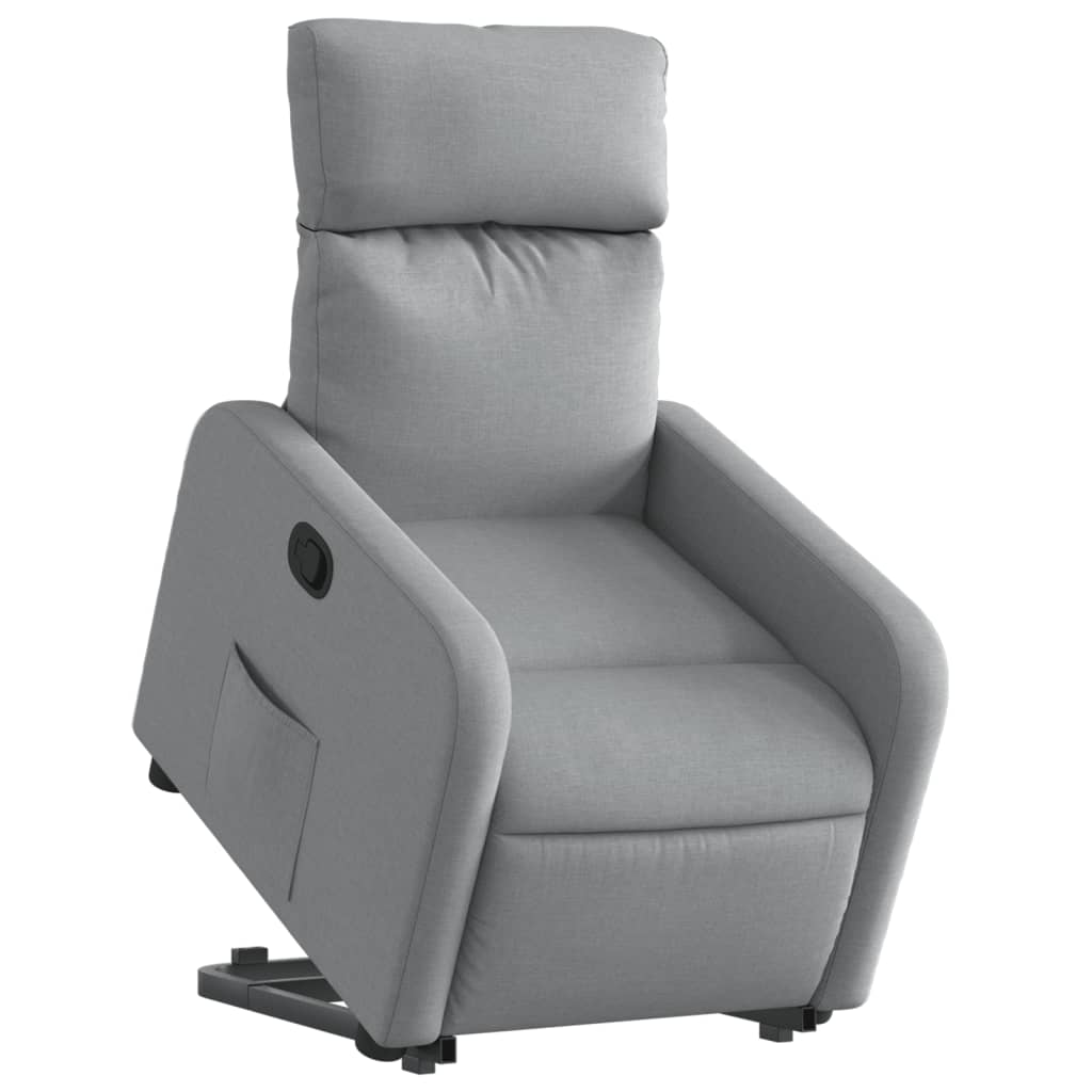 Fauteuil inclinable Gris clair Tissu Fauteuils vidaXL   