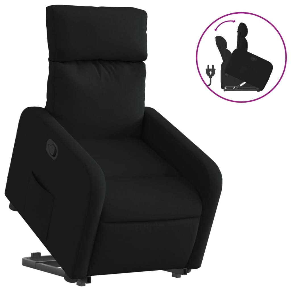 Fauteuil inclinable noir tissu Fauteuils vidaXL   