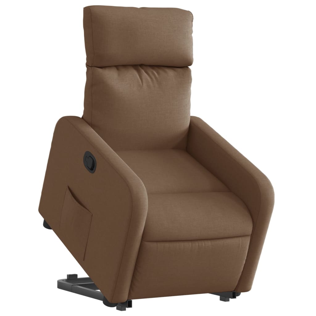 Fauteuil inclinable Marron Tissu Fauteuils vidaXL   