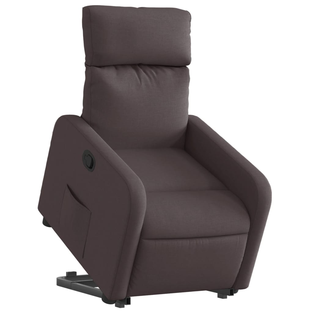 Fauteuil inclinable marron foncé tissu Fauteuils vidaXL   