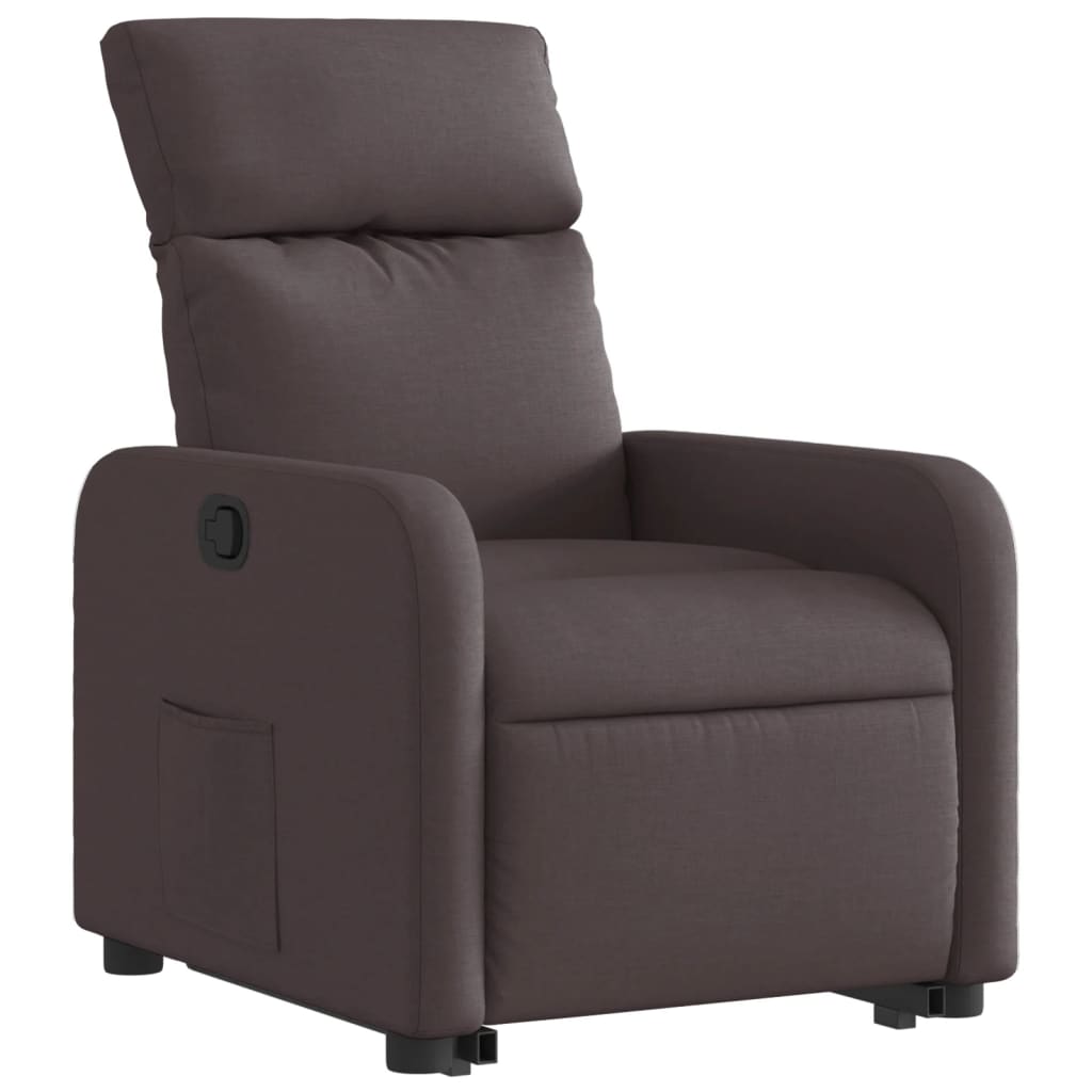 Fauteuil inclinable marron foncé tissu Fauteuils vidaXL   