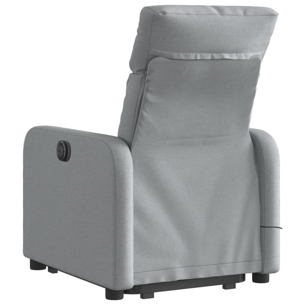 Fauteuil de massage inclinable Gris clair Tissu Fauteuils vidaXL   