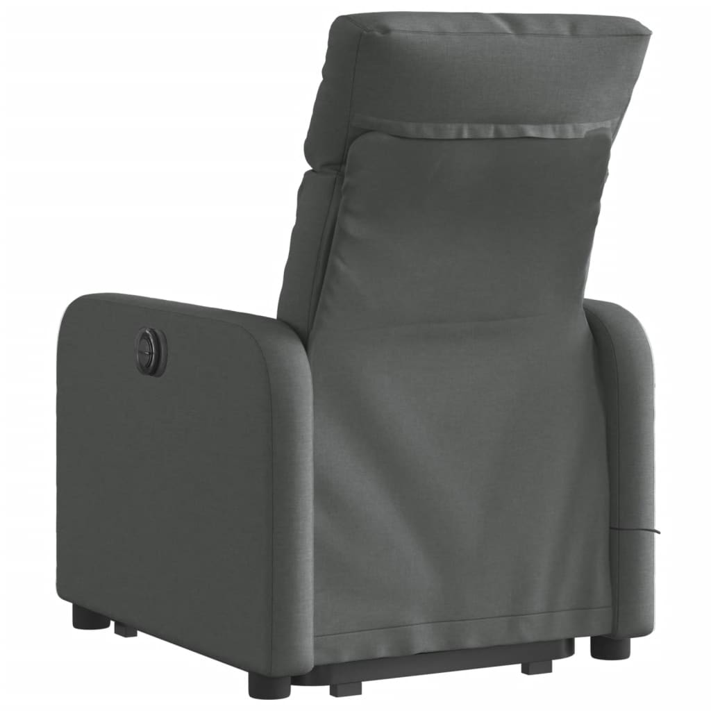 Fauteuil de massage inclinable Gris foncé Tissu Fauteuils vidaXL   