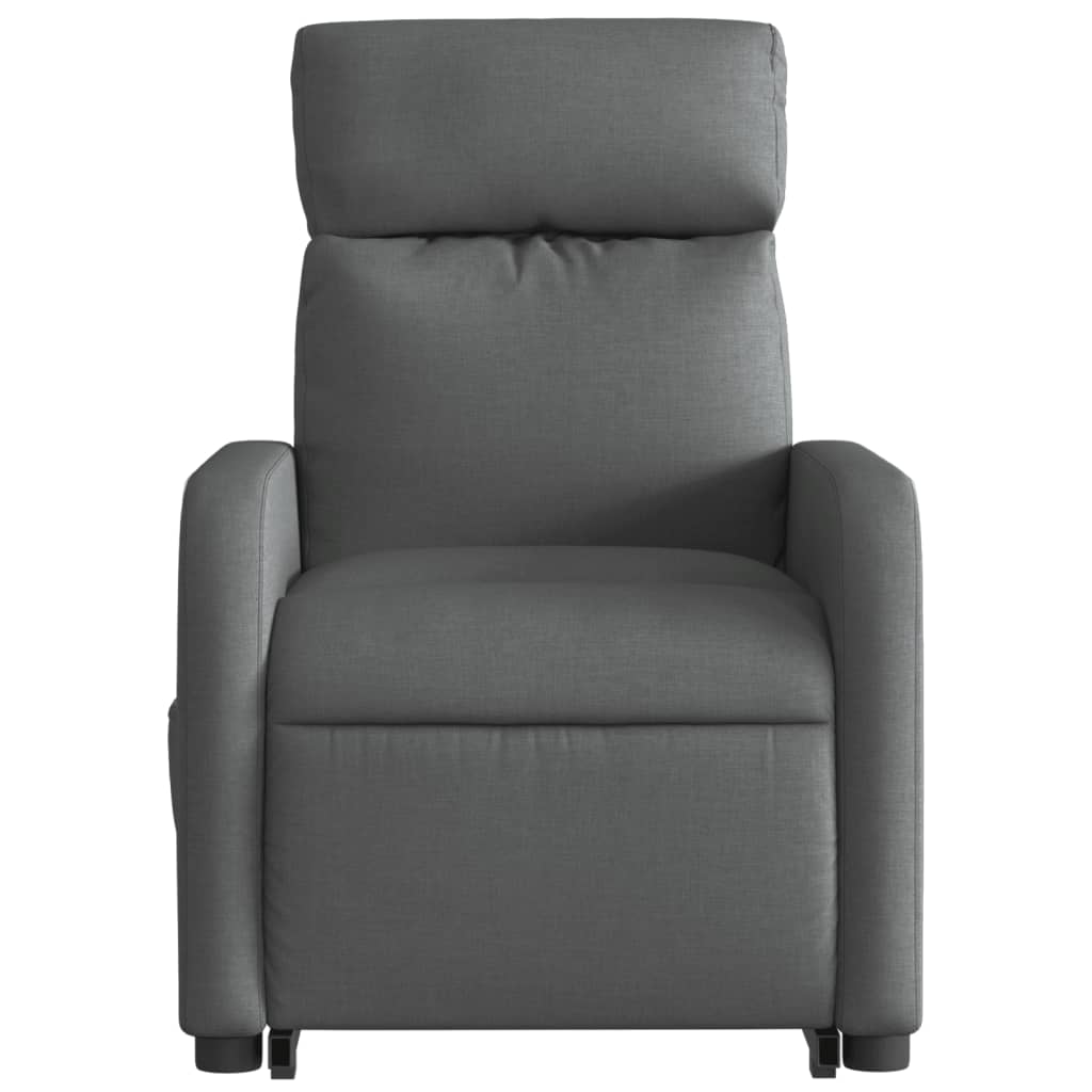 Fauteuil de massage inclinable Gris foncé Tissu Fauteuils vidaXL   