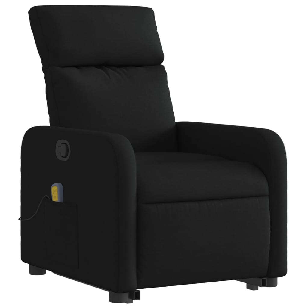 Fauteuil de massage inclinable Noir Tissu Fauteuils vidaXL   