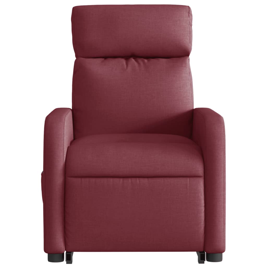 Fauteuil inclinable de massage Rouge bordeaux Tissu Fauteuils vidaXL   