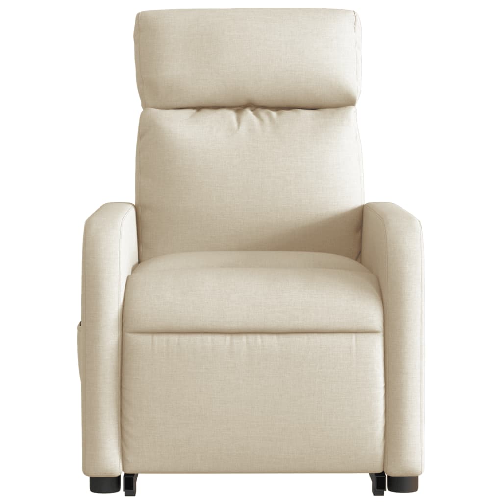 Fauteuil inclinable de massage Crème Tissu Fauteuils vidaXL   