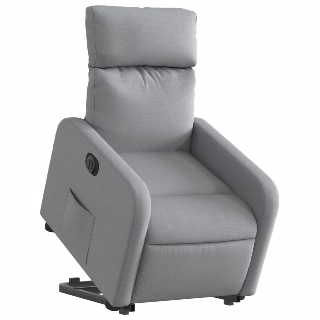 Fauteuil inclinable électrique gris clair tissu Fauteuils vidaXL   