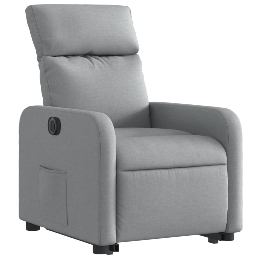 Fauteuil inclinable électrique gris clair tissu Fauteuils vidaXL   