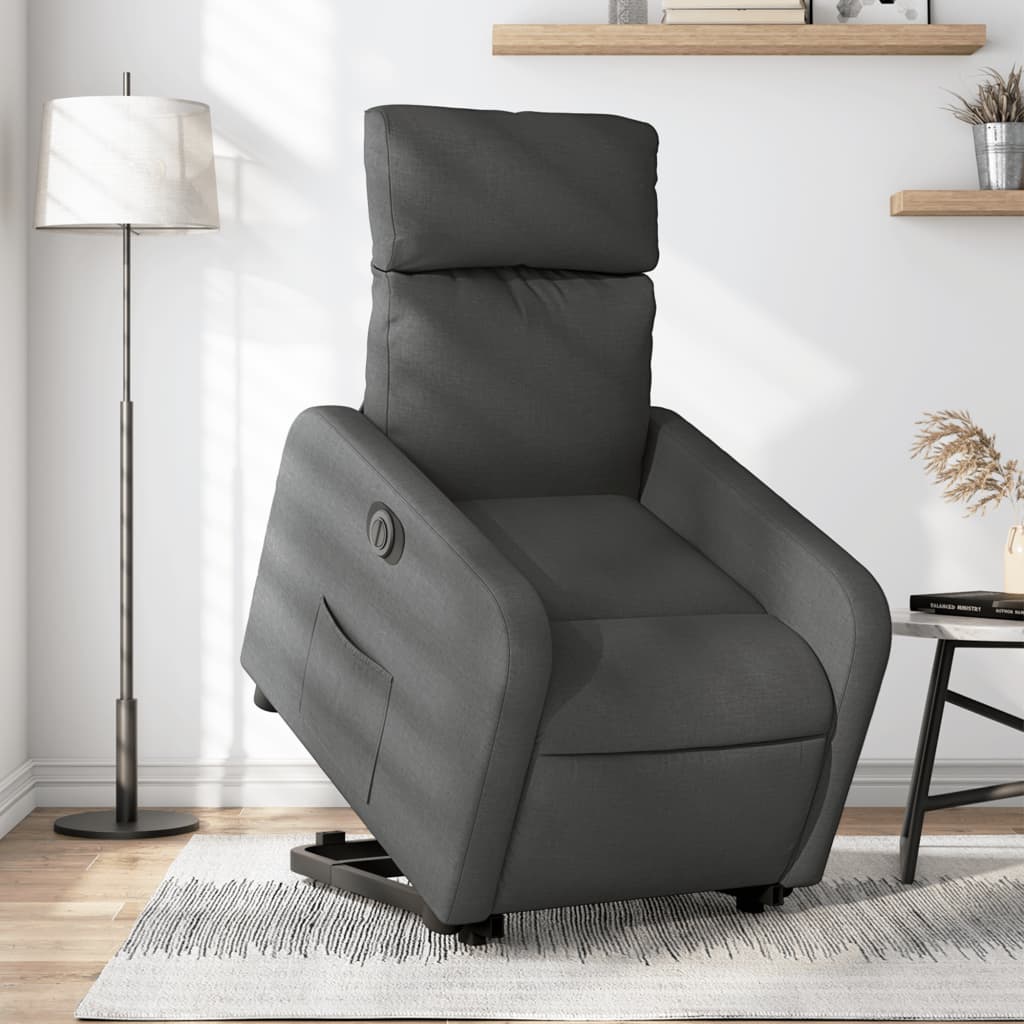 Fauteuil inclinable électrique gris foncé tissu Fauteuils vidaXL   