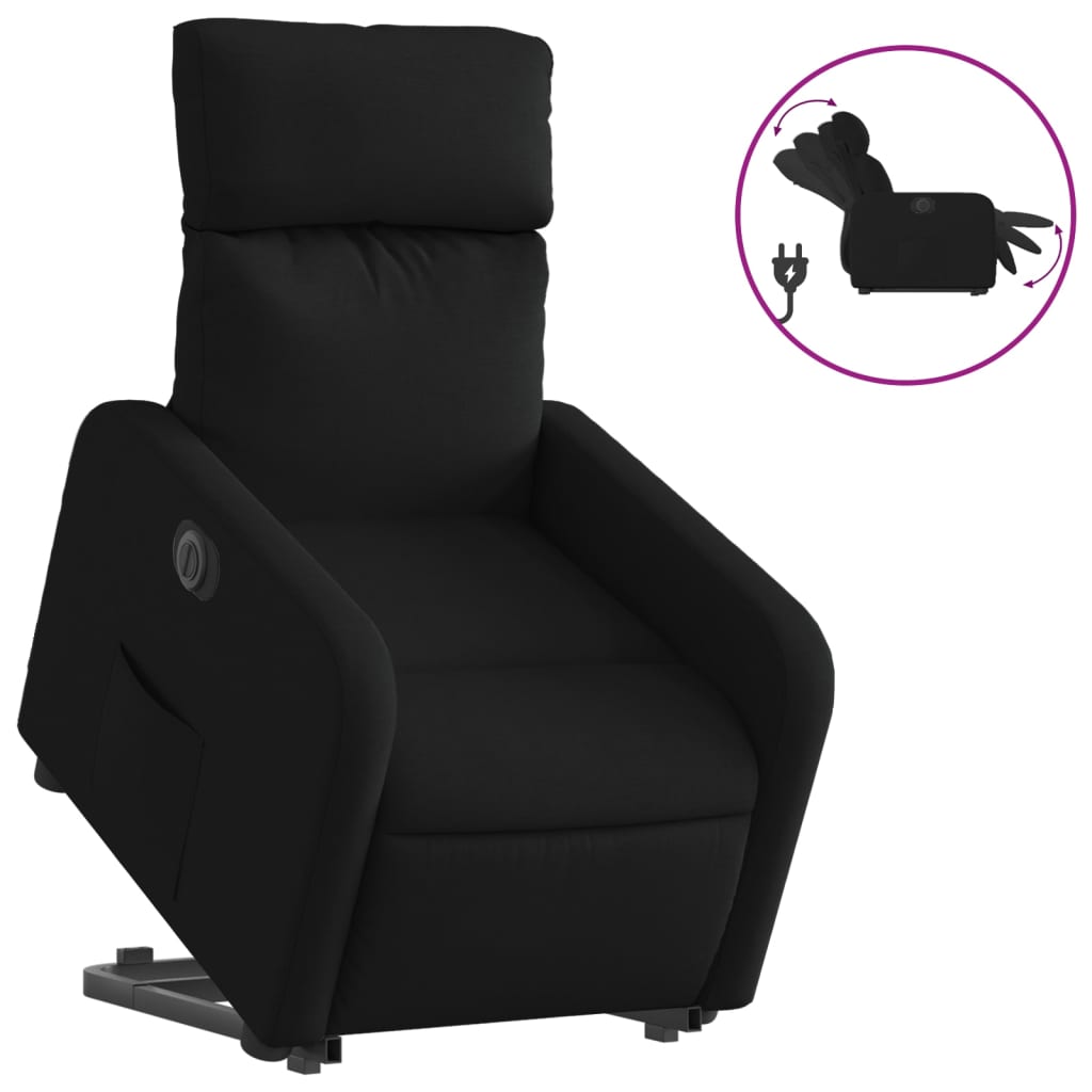 Fauteuil inclinable électrique noir tissu Fauteuils vidaXL   