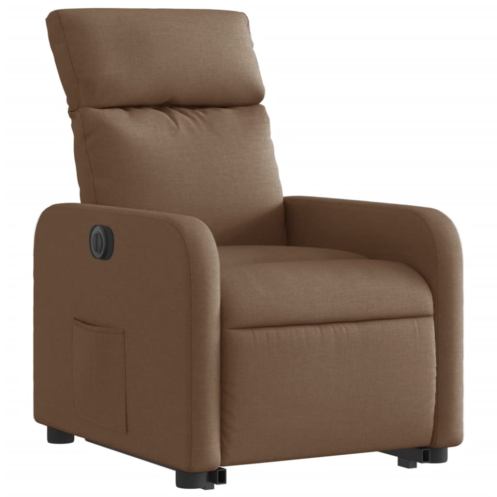 Fauteuil inclinable électrique marron tissu Fauteuils vidaXL   