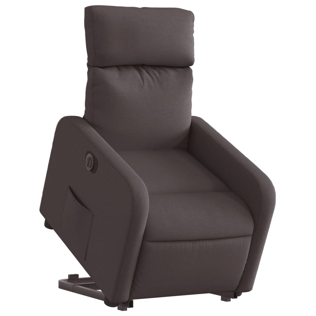 Fauteuil inclinable électrique marron foncé tissu Fauteuils vidaXL   