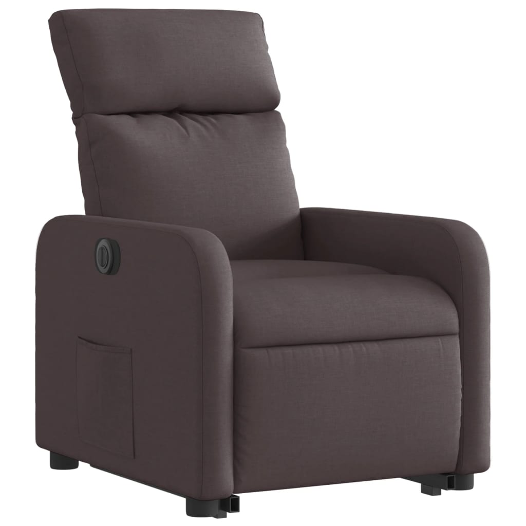 Fauteuil inclinable électrique marron foncé tissu Fauteuils vidaXL   