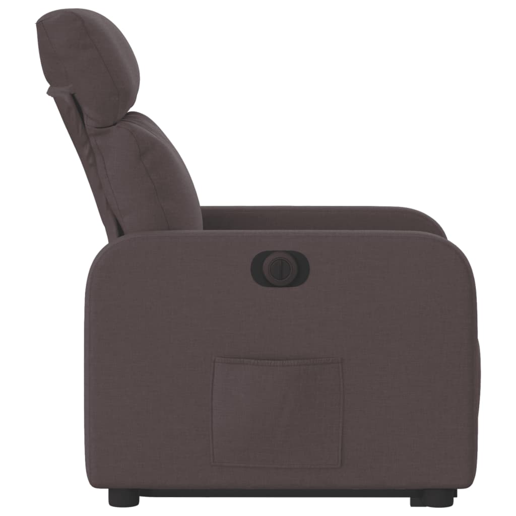 Fauteuil inclinable électrique marron foncé tissu Fauteuils vidaXL   