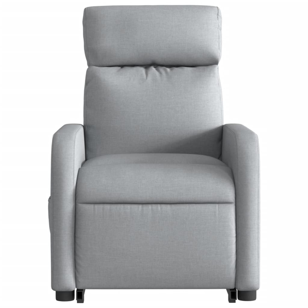 Fauteuil inclinable de massage électrique Gris clair Tissu Fauteuils vidaXL   