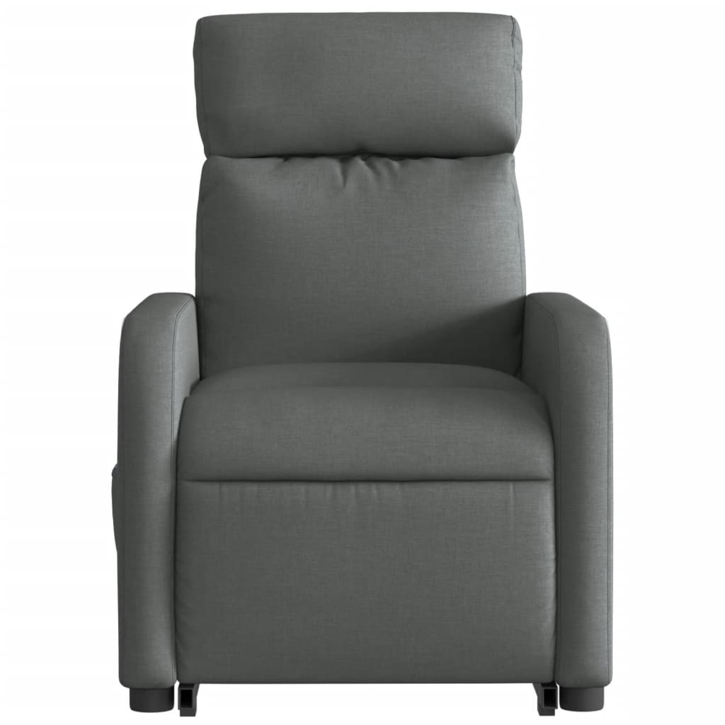 Fauteuil inclinable de massage électrique Gris foncé Tissu Fauteuils vidaXL   