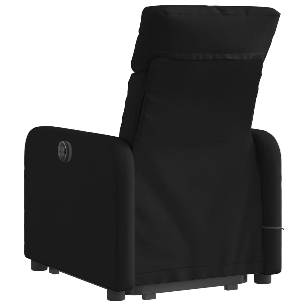 Fauteuil inclinable de massage électrique Noir Tissu Fauteuils vidaXL   