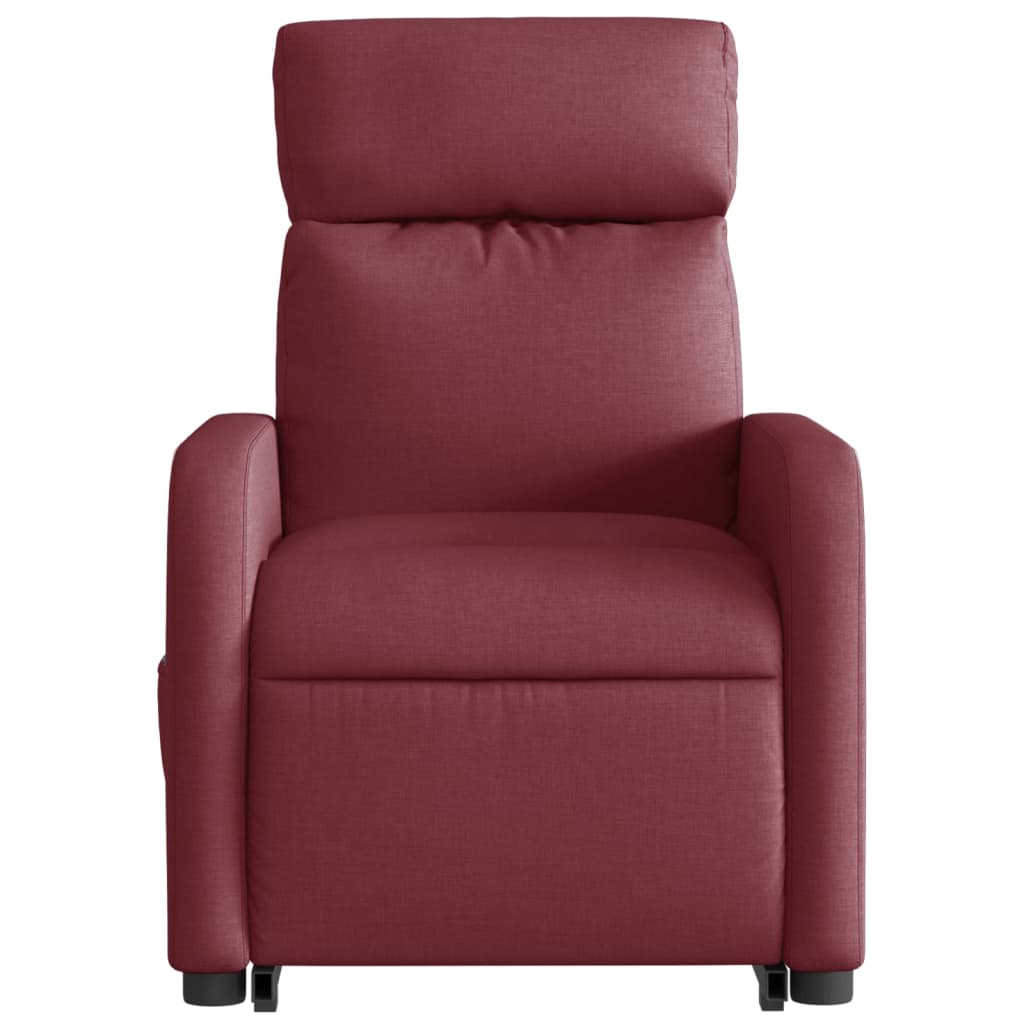 Fauteuil inclinable de massage électrique Rouge bordeaux Tissu Fauteuils vidaXL   