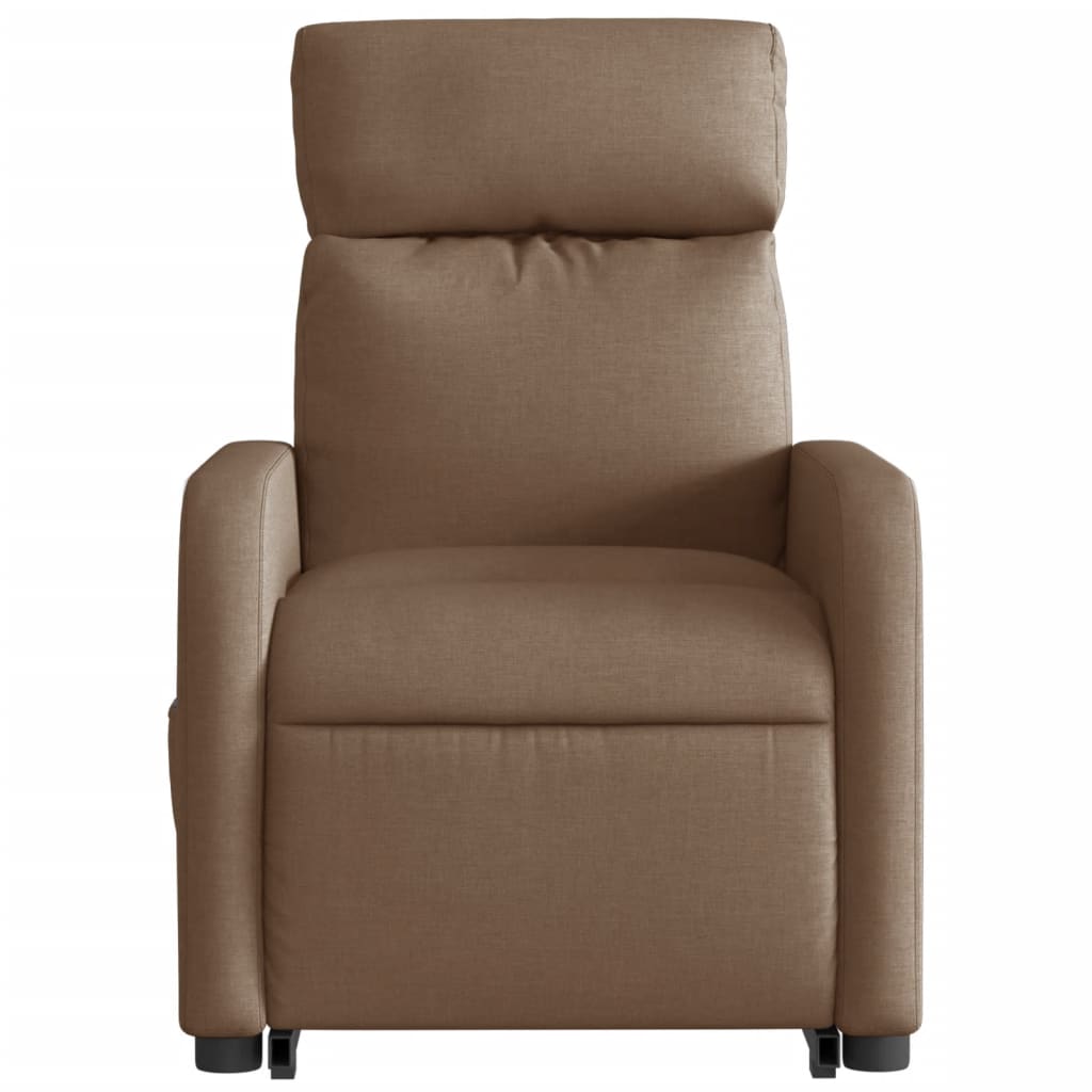 Fauteuil inclinable de massage électrique Marron Tissu Fauteuils vidaXL   