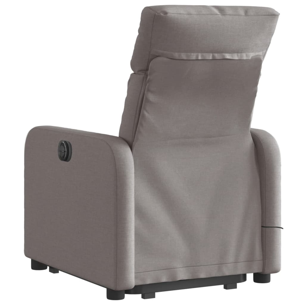 Fauteuil inclinable de massage électrique Taupe Tissu Fauteuils vidaXL   