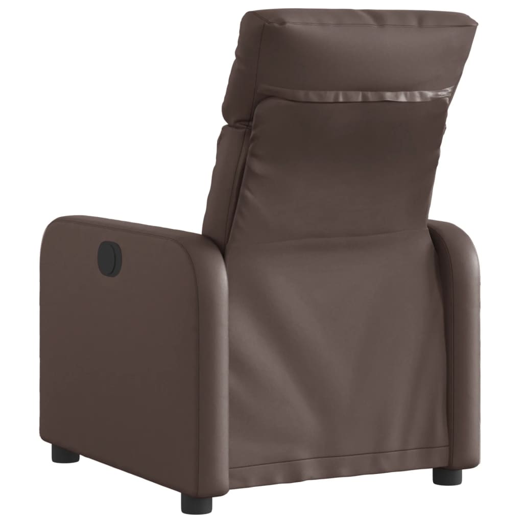 Fauteuil inclinable électrique Marron Similicuir Fauteuils vidaXL   