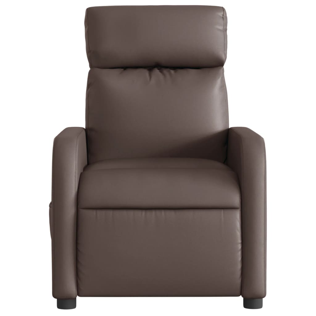 Fauteuil inclinable électrique Marron Similicuir Fauteuils vidaXL   