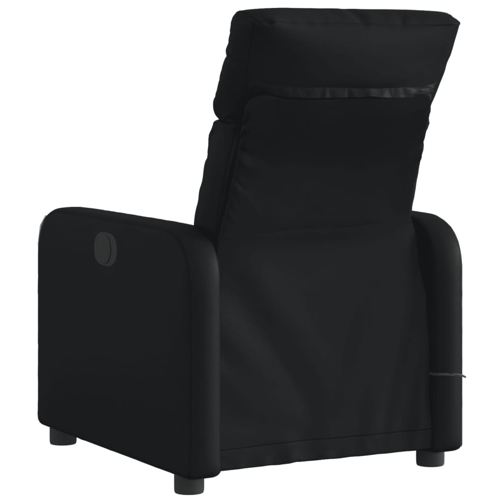 Fauteuil de massage inclinable électrique noir similicuir Fauteuils vidaXL   