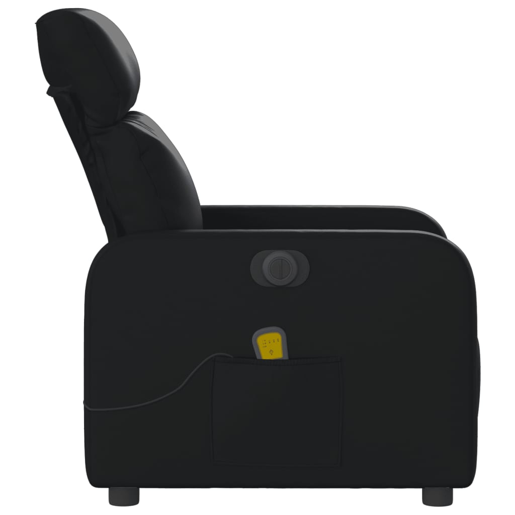 Fauteuil de massage inclinable électrique noir similicuir Fauteuils vidaXL   