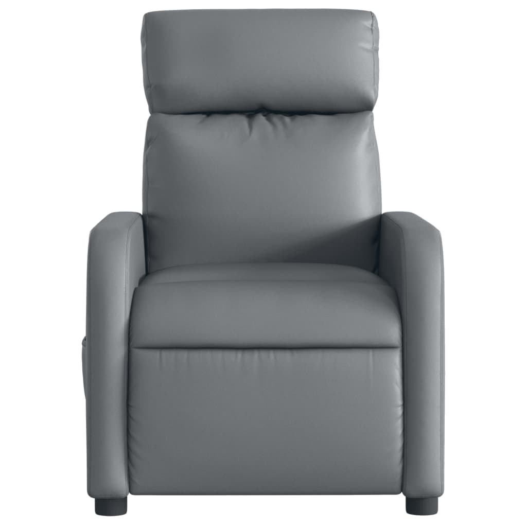 Fauteuil de massage inclinable électrique gris similicuir Fauteuils vidaXL   