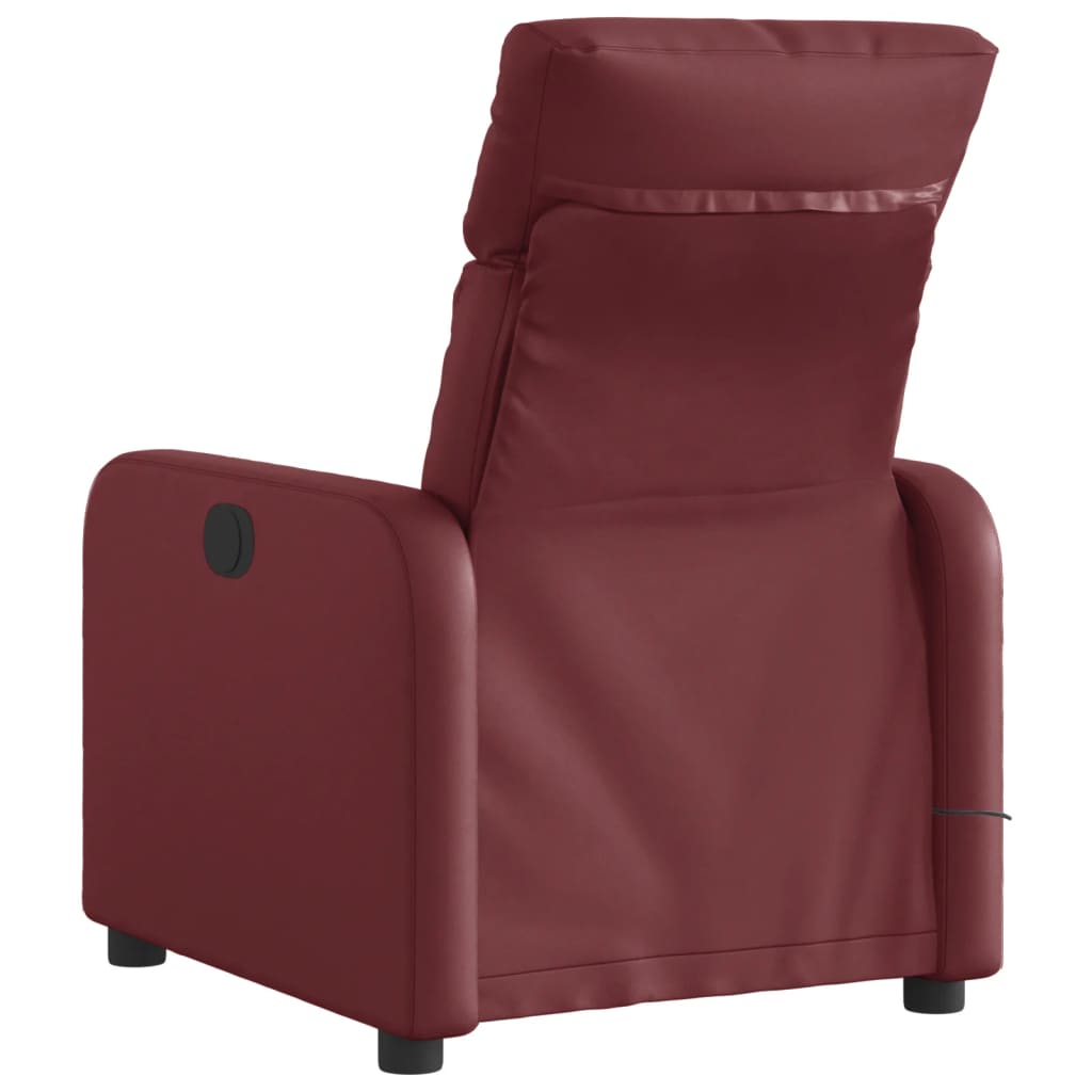 Fauteuil de massage inclinable électrique rouge bordeaux Fauteuils vidaXL   