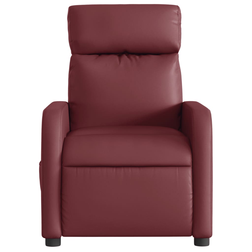 Fauteuil de massage inclinable électrique rouge bordeaux Fauteuils vidaXL   