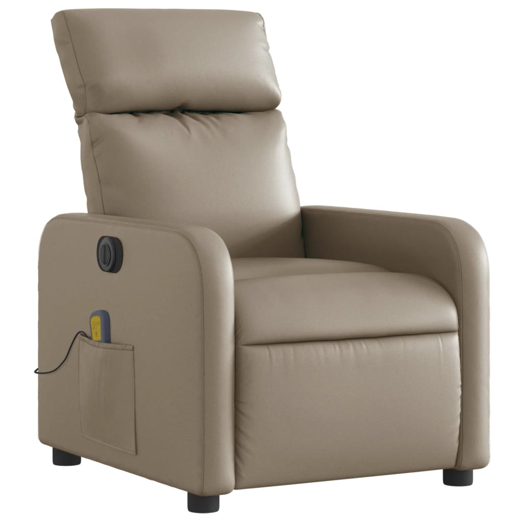 Fauteuil de massage inclinable électrique cappuccino similicuir Fauteuils vidaXL   