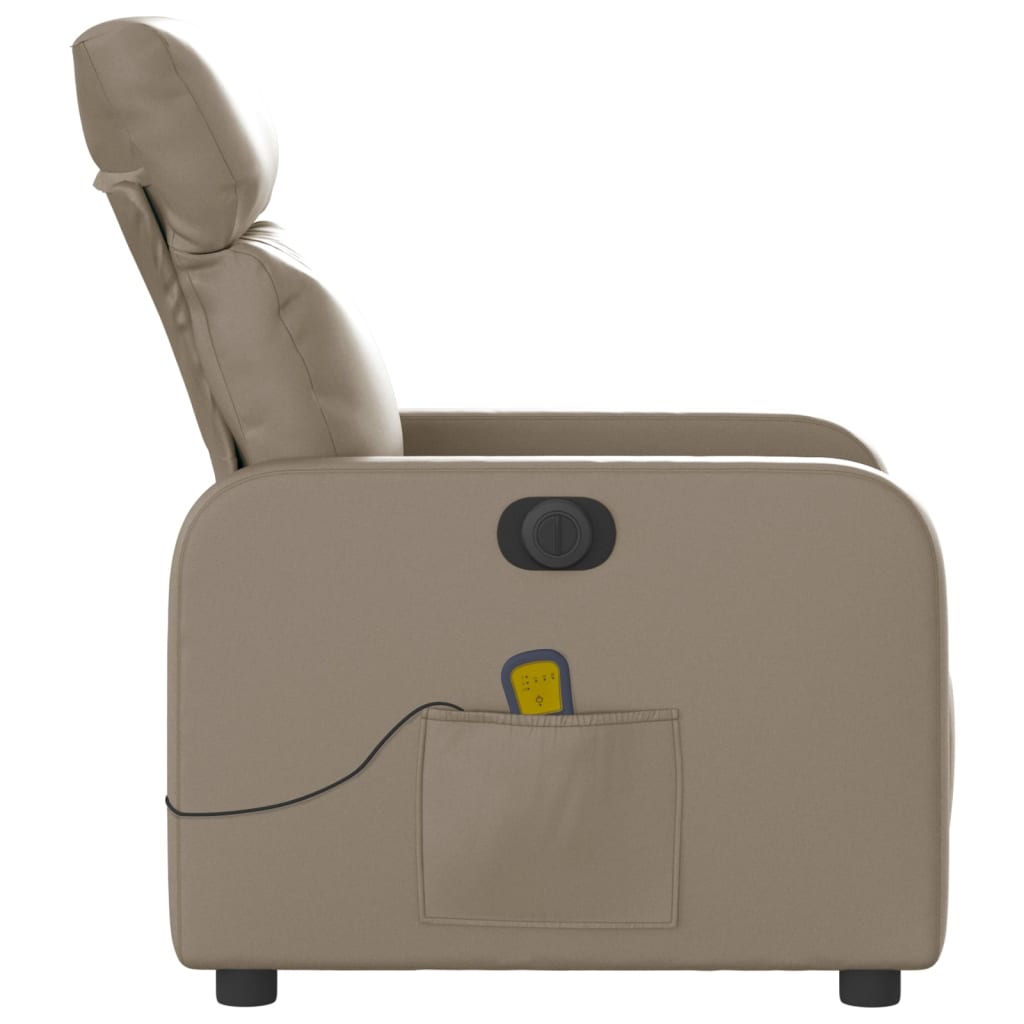 Fauteuil de massage inclinable électrique cappuccino similicuir Fauteuils vidaXL   