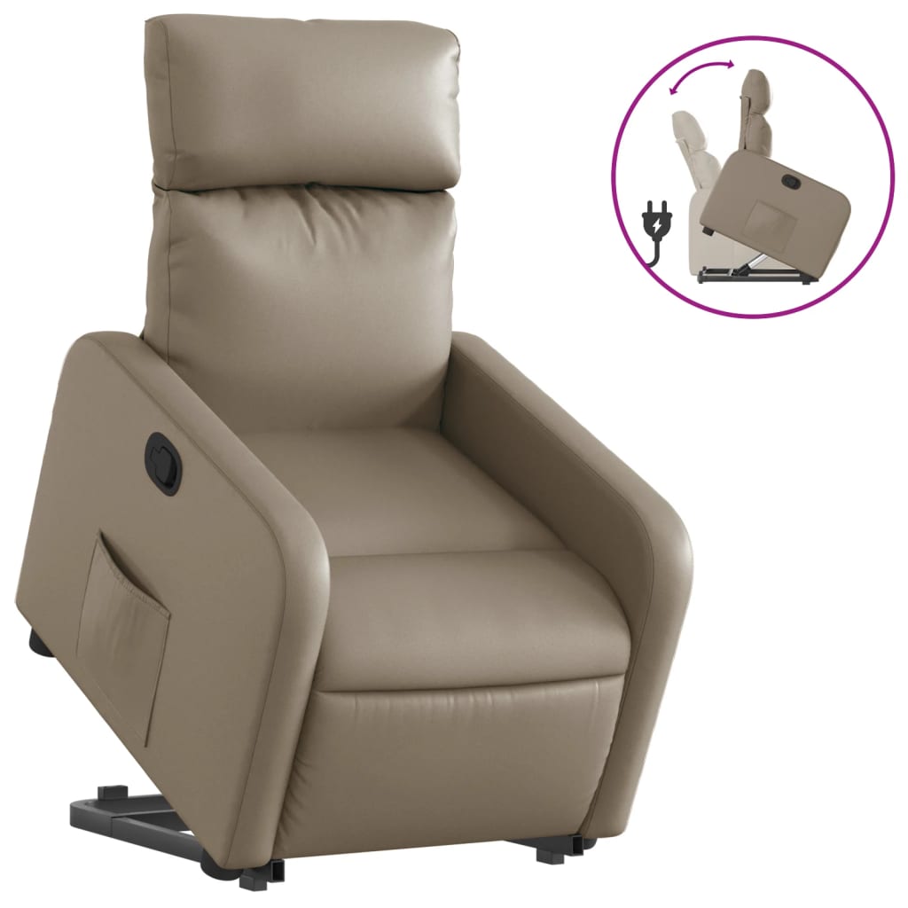 Fauteuil inclinable Cappuccino Similicuir Fauteuils vidaXL   