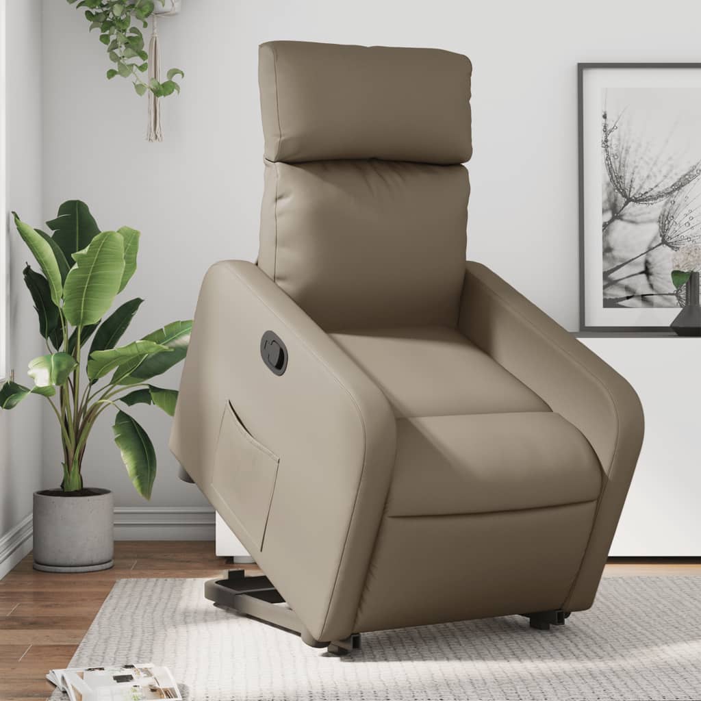 Fauteuil inclinable Cappuccino Similicuir Fauteuils vidaXL   