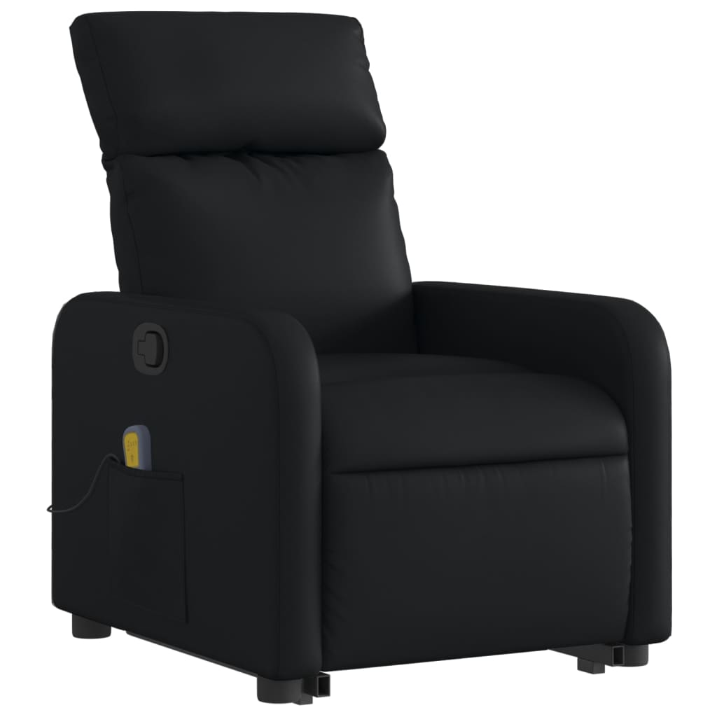 Fauteuil inclinable de massage Noir Similicuir Fauteuils vidaXL   