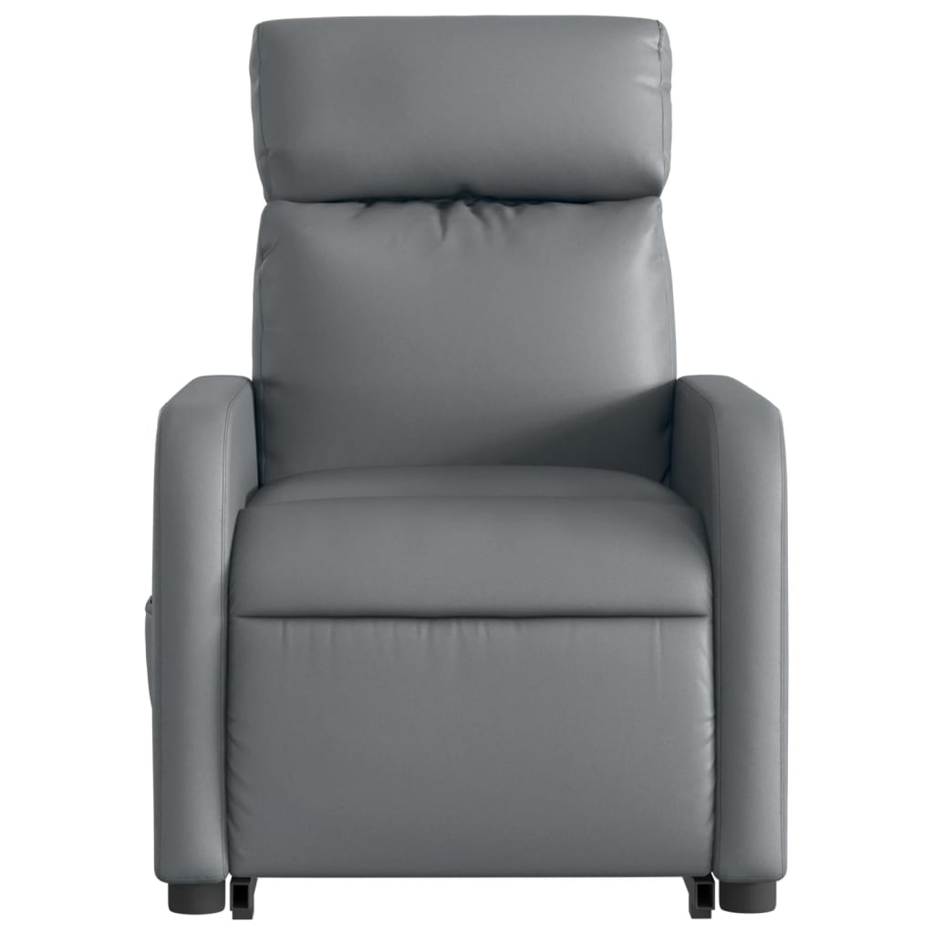 Fauteuil inclinable de massage Gris Similicuir Fauteuils vidaXL   