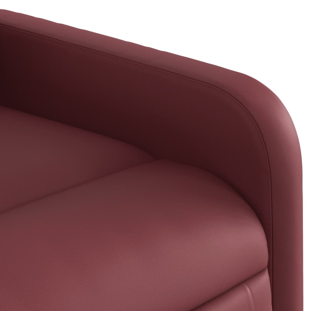 Fauteuil inclinable de massage Rouge bordeaux Similicuir Fauteuils vidaXL   