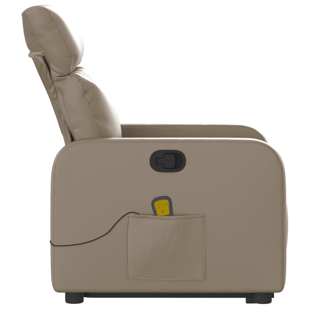 Fauteuil inclinable de massage Cappuccino Similicuir Fauteuils vidaXL   