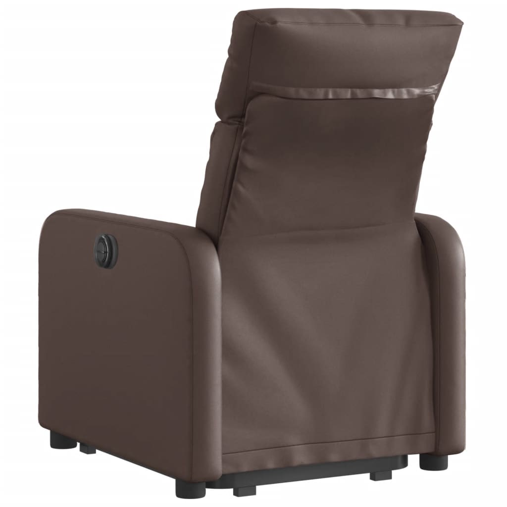 Fauteuil inclinable électrique marron similicuir Fauteuils vidaXL   