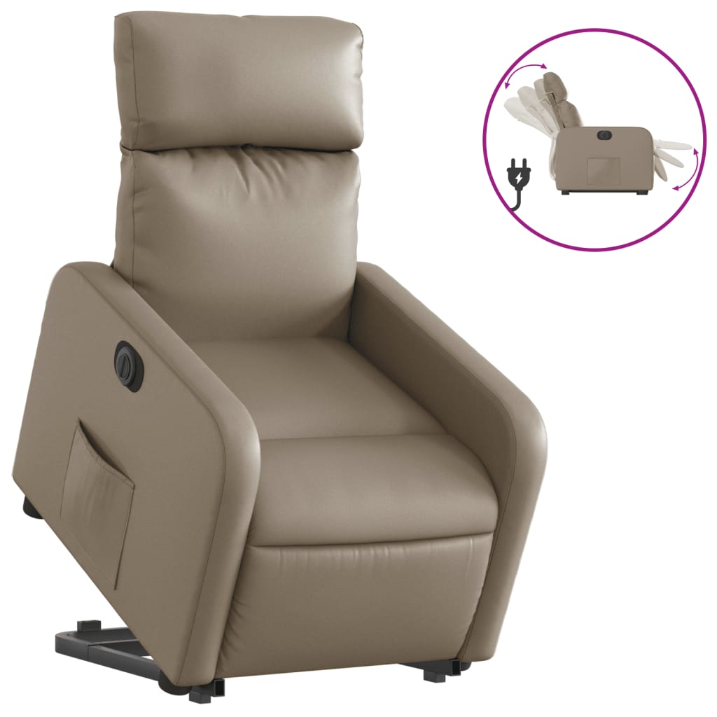 Fauteuil inclinable électrique cappuccino similicuir Fauteuils vidaXL   