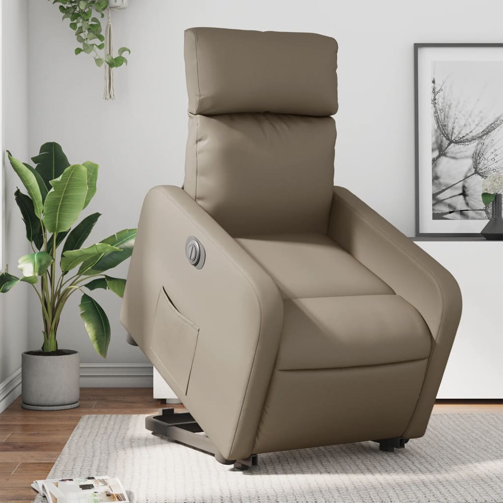 Fauteuil inclinable électrique cappuccino similicuir Fauteuils vidaXL   