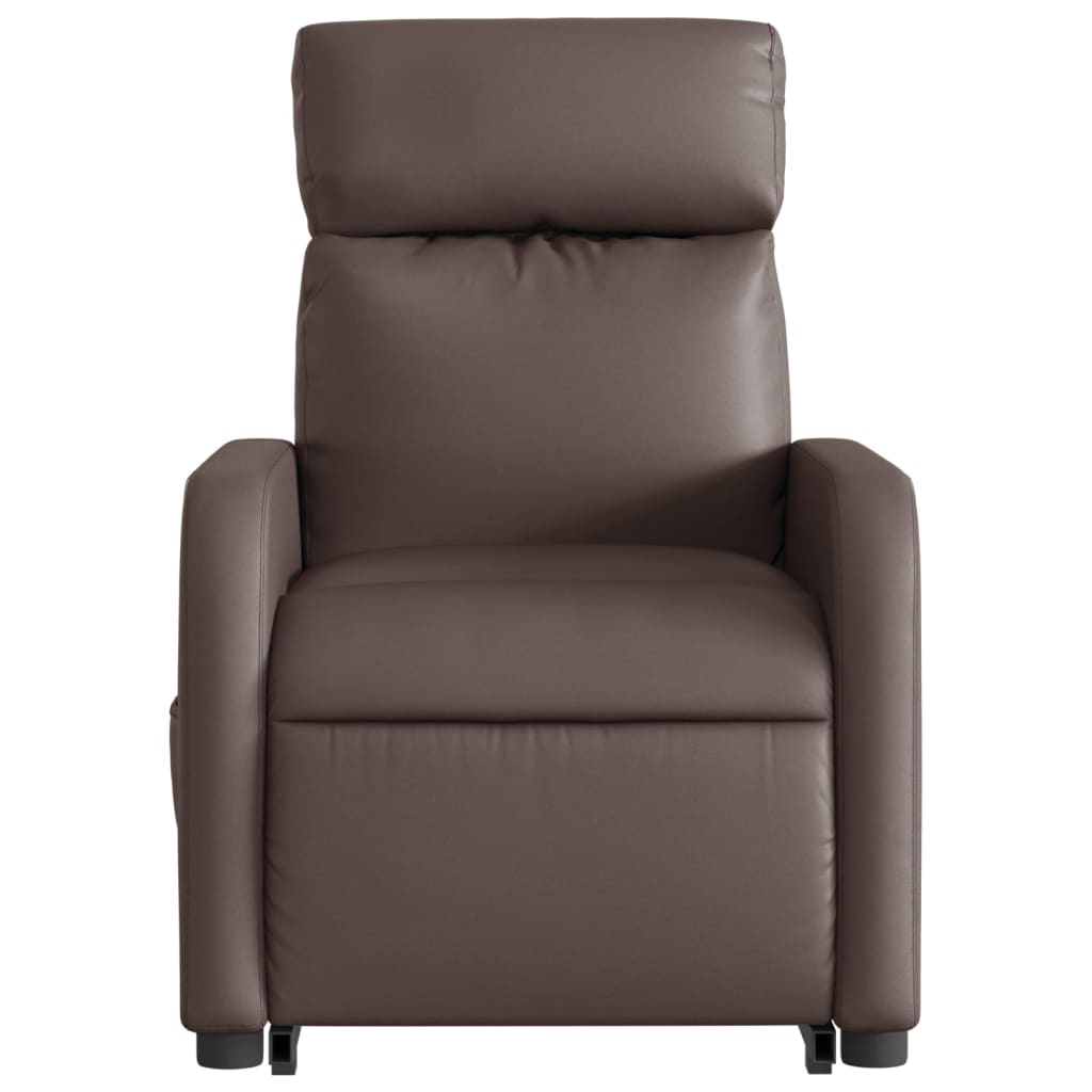 Fauteuil inclinable de massage électrique marron similicuir Fauteuils vidaXL   