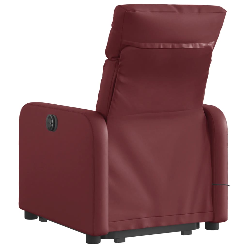 Fauteuil inclinable de massage électrique rouge bordeaux Fauteuils vidaXL   