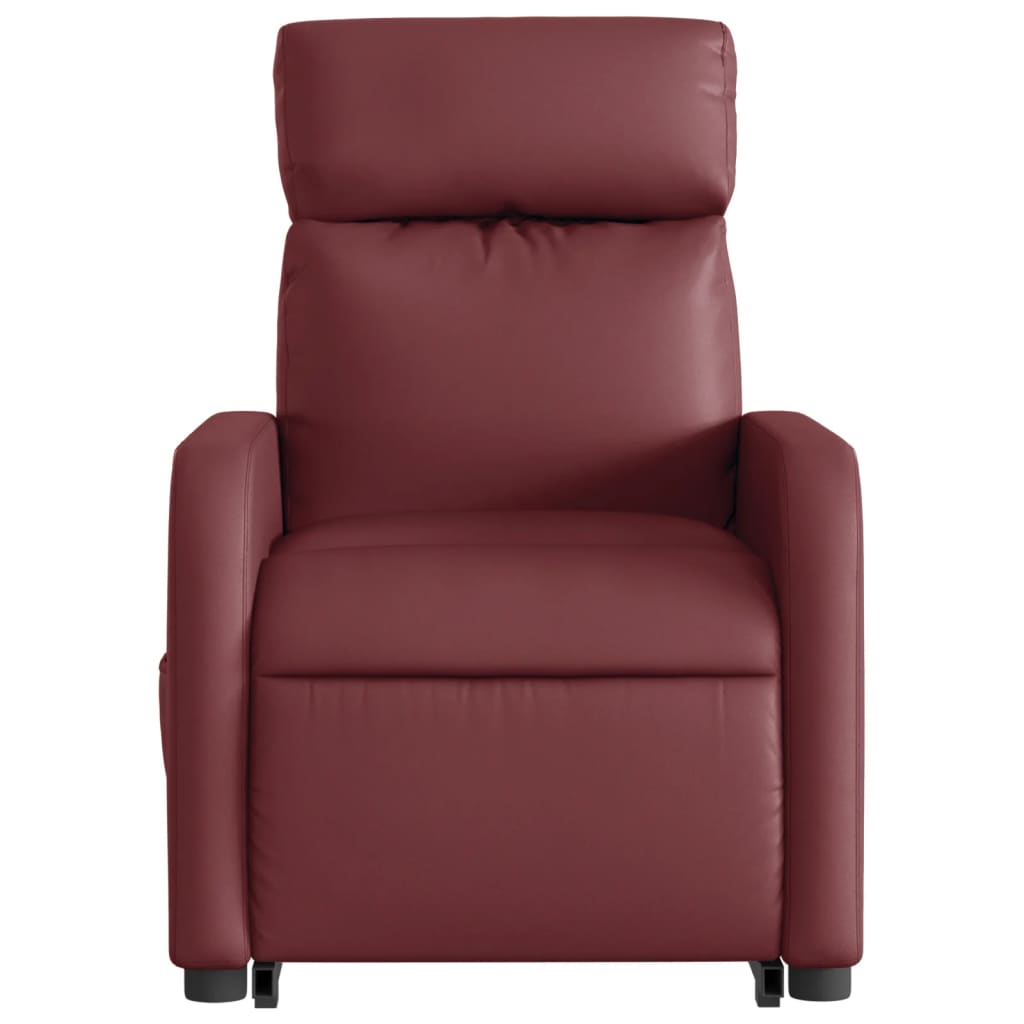 Fauteuil inclinable de massage électrique rouge bordeaux Fauteuils vidaXL   